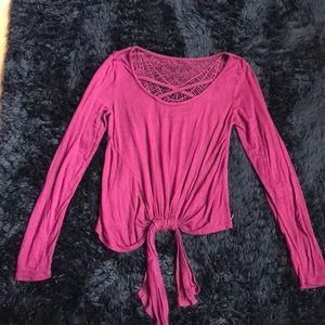 Wine color blouse